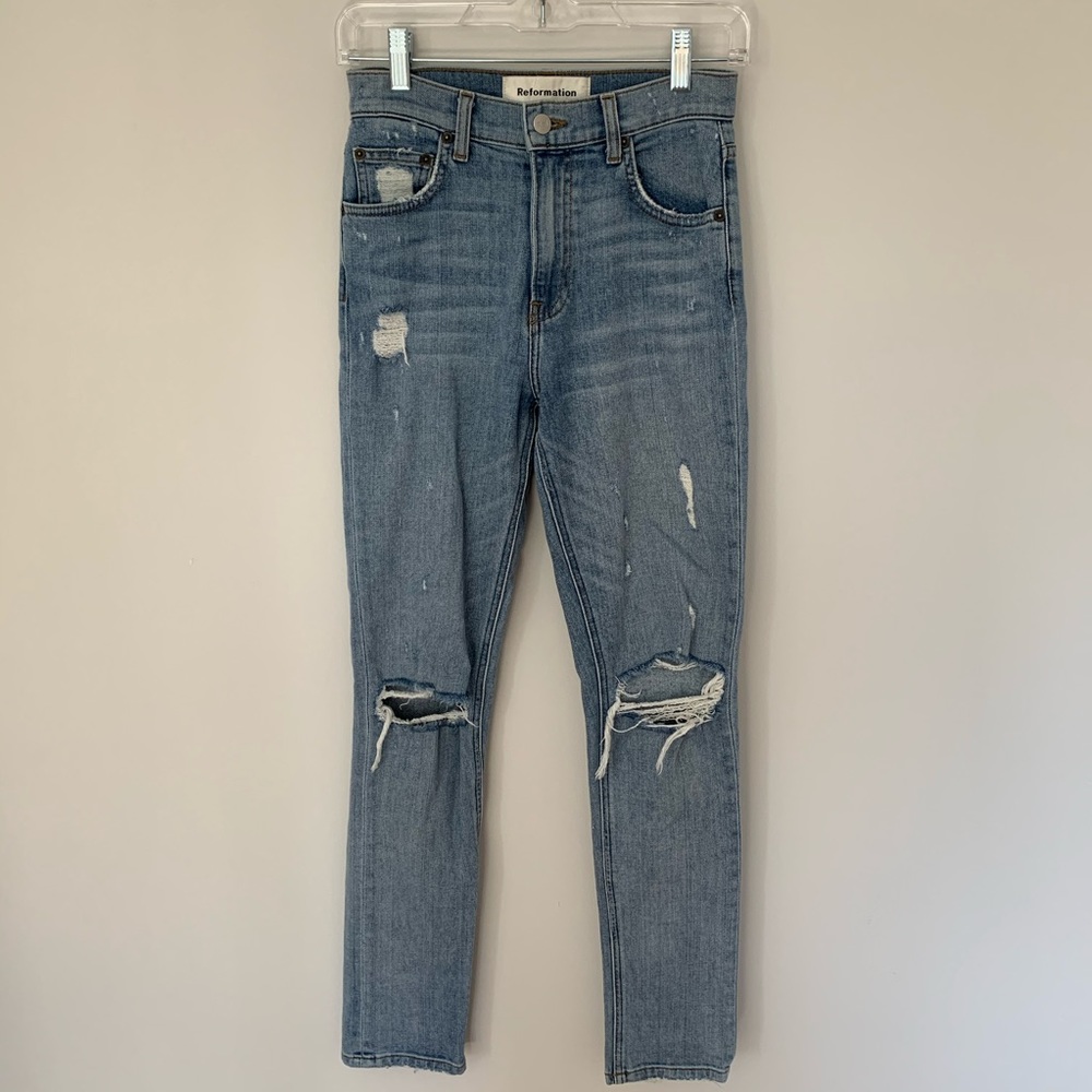 Reformation Hepburn High Skinny Jean in Ibiza 24